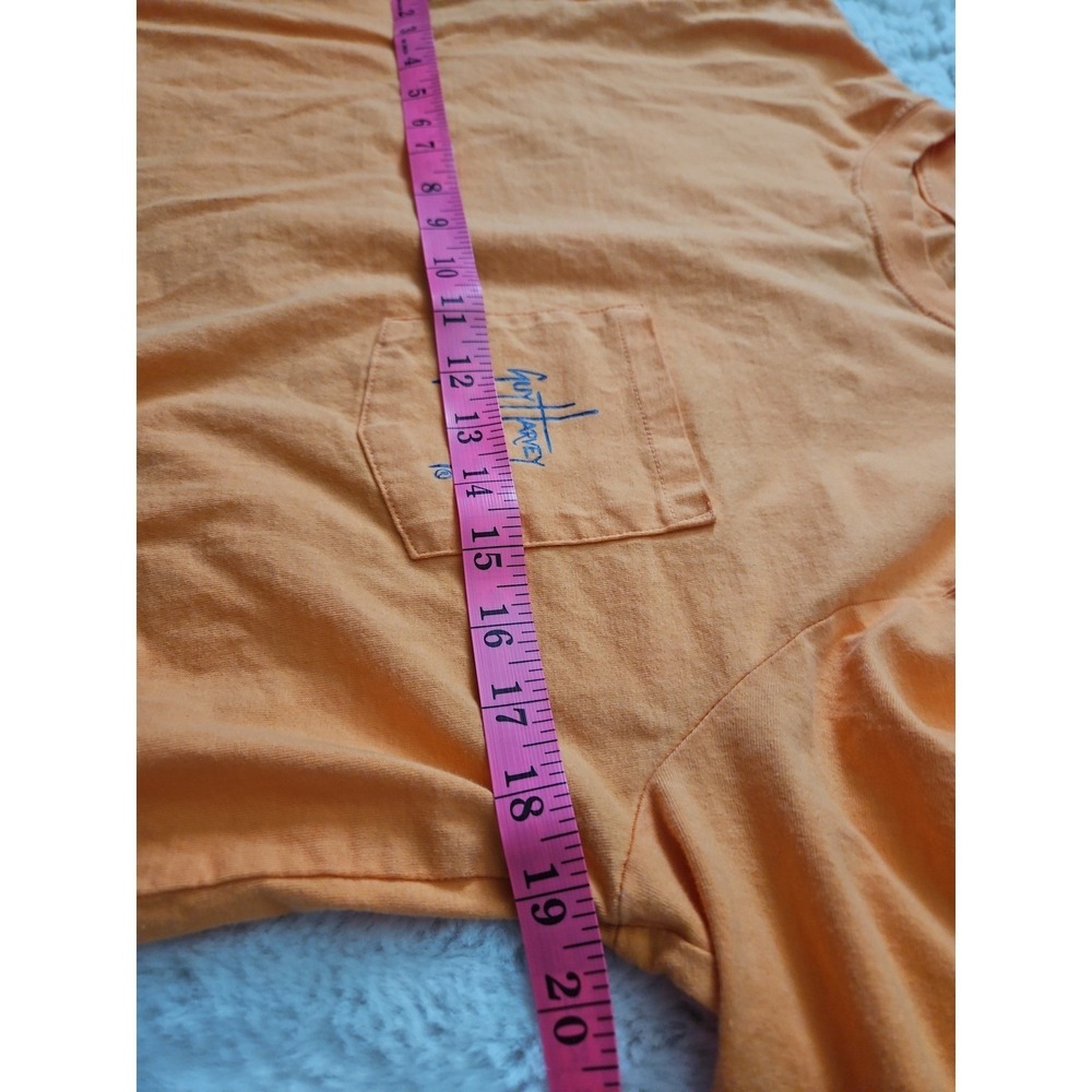 Guy Harvey Orange Tuna Offshore Fishing Pocket Graphic T-Shirt Men's Size M - Picture 6 of 12